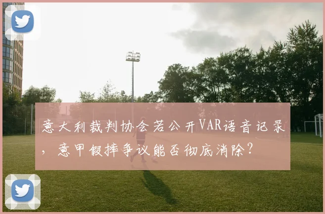 意大利裁判协会若公开VAR语音记录，意甲假摔争议能否彻底消除？